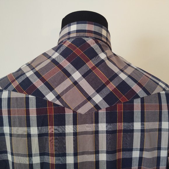 ELY CATTLEMAN WESTERN PEARL SNAP BUTTON MEN LONG SLEEVE DRESS SHIRT - 17 (34) - Picture 6 of 8